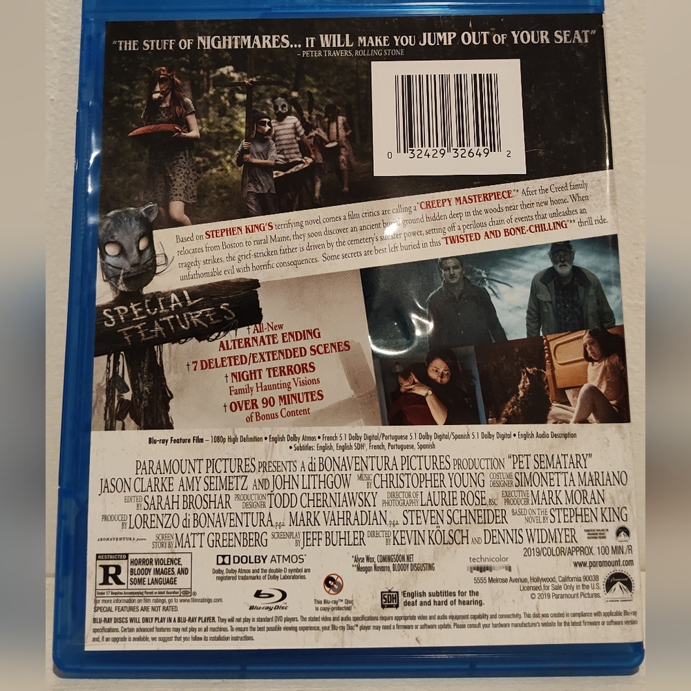 Pet Semetary Blu-Ray - Picture 2 of 3